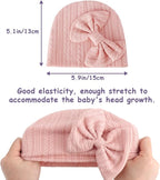 BQUBO Newborn Baby Hats Mittens Set Hospital Hat Beanie Infant Bow Hats Baby - Image 7