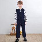 SANGTREE Boys Cotton Linen Suit Formal Set Baby Clothes Boy Gentleman Wedding - Image 3