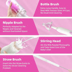Electric Bottle Brush Set with Silicone Pacifier/Straw Brush and Mixing Head - Image 6
