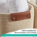 3 Pack Cotton Rope Storage Basket Woven Shelf Bin - Image 4