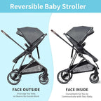 ANNA QUEEN 2 in 1 Baby Stroller, Folding High Landscape Infant Stroller - Image 4