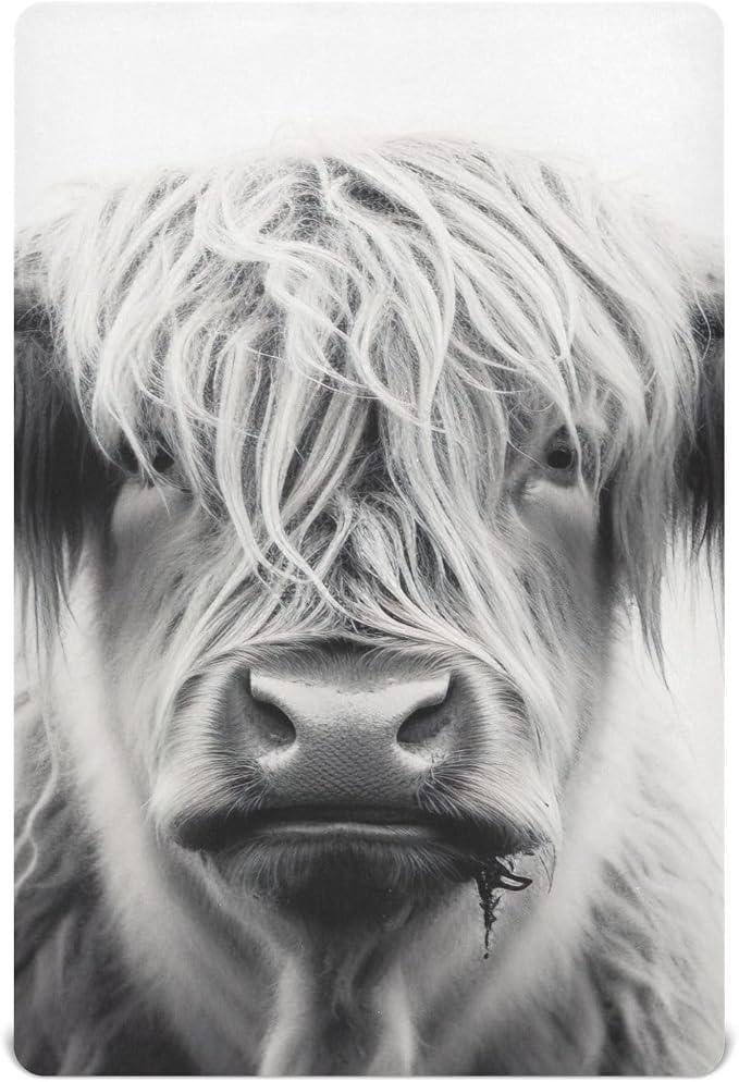 Highland Cow Crib Sheets, Crib Sheets by WELLDAY