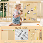 Wooden Baby Playpen, Adjustable Wooden Babies Play Pen, Portable Fence - Image 4