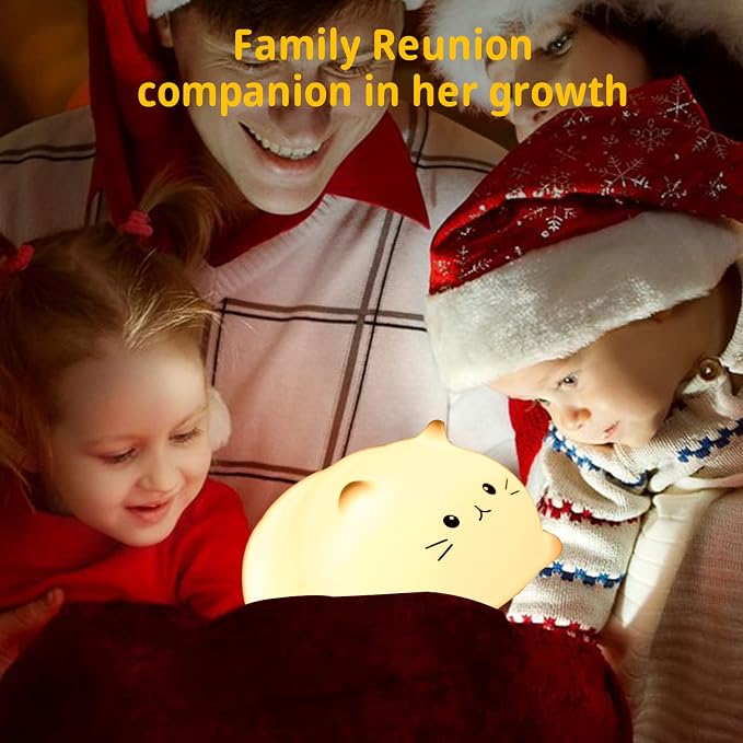 Tremdwoto Cat Night Light for Kids, Cute Colorful Night Light Baby Girl Squishy - Image 4