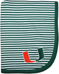 Creative Knitwear Miami Hurricanes Striped Baby and Toddler Blanket by CollegeBaby