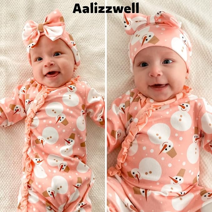 Aalizzwell Baby Girls Romper Outfit Fall Winter Clothes - Image 2