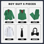 JPF Boy's Formal Suit Set Slim Fit Kids Tuxedo Suits - Image 2