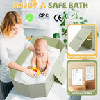 Orzbow Collapsible Baby Bathtub, Toddler Bathtub - Image 6