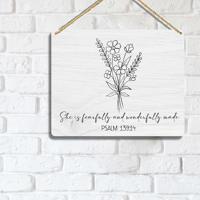Sahjzk Girl Nursery Decor, She is fearfully and wonderfully made Nursery - Image 4