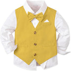 SANGTREE Boys Cotton Linen Suit Formal Set Baby Clothes Boy Gentleman Wedding - Image 2