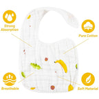 Zainpe 6Pcs Snap Muslin Cotton Bibs - Image 3