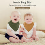 Muslin Baby Bibs 8 Pack, Baby Bandana Drool Bib - Image 3