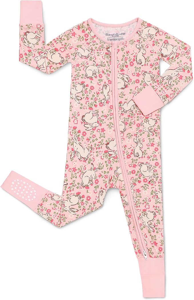 Bamboo Viscose Convertible Baby Footies Pajamas, footies by BabeeReshinee