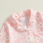 Balaflyie Baby Girl Button Down Pajamas Romper One-Piece Jumpsuit Long Sleeve - Image 3