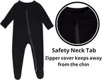 Baby Boy Footed Pajamas with Mittens, Rayon Made from Bamboo Sleepers, 2 Way - Image 2