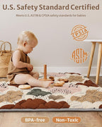 Blissful Diary Baby Play Mats for Floor, 47x47 Playpen Mat, Thicker Cushioning - Image 6