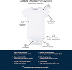 Gerber baby-girls 5-pack Solid Onesies Bodysuits - Image 4