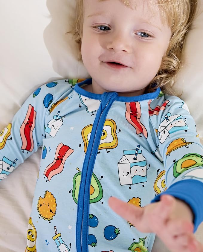 Bamboo Viscose Baby Convertible Footie Pajama, Zipper Pajamas - Image 7