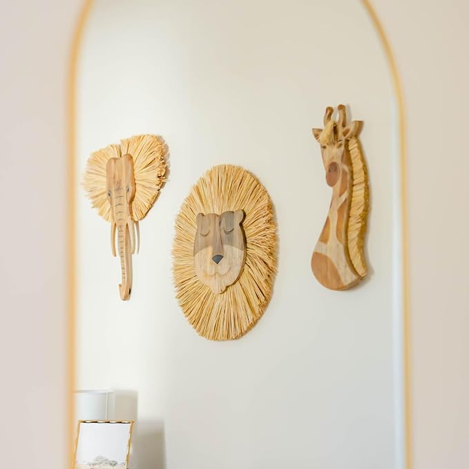 Crane Baby Wooden Safari Wall Decor, Wood Animal Nursery Wall Art, Boho - Image 4