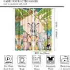 Animals Curtains Colorful Forest Cartoon Cute Zebra Tiger Elephant - Image 2