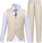 Boys’ Formal Suit 5 Piece Set, Toddler Tuxedos - Image 2