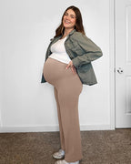 G4Free BareFeel Maternity Dress Yoga Pants Over The Belly Stretchy Work Slack - Image 5