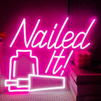 Nailed It! Neon Sign for Wall Decor，Nail Salon Decor for Wall, Nail Room Decor by Unknown