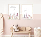 KADEYEE 2 Pcs Wildflower Nursery Wall Art Boho Flower Botanical Sentence Wall - Image 2