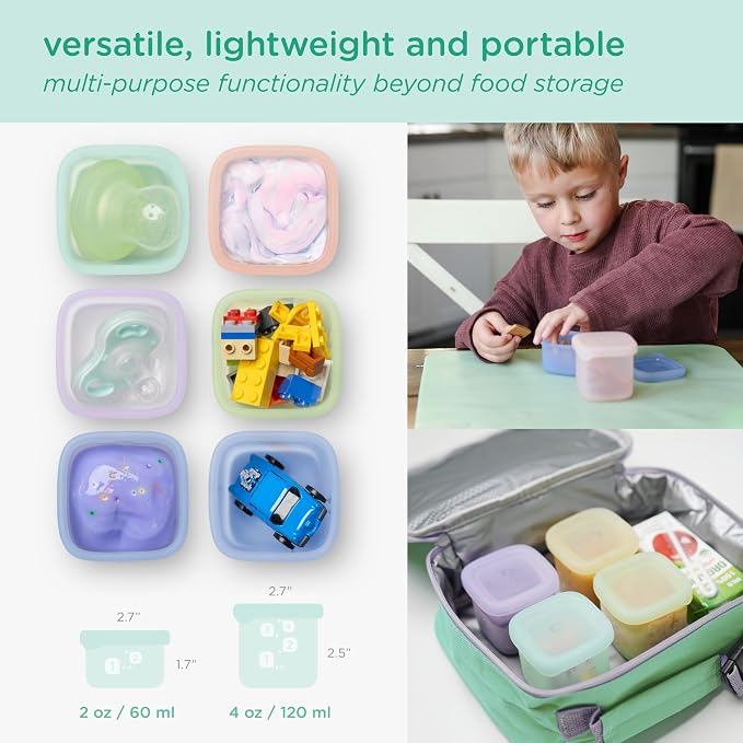 Olababy Clear Sense Silicone Storage Containers 4pk - Image 5