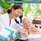 Baby Washcloths 12 Pack, 10x10 inch Heavenly Soft Wash Cloths - Image 5