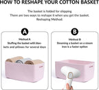 Large Storage Baskets for Organizing, Closet Shelf Baskets for Clothes Blanket - Image 7