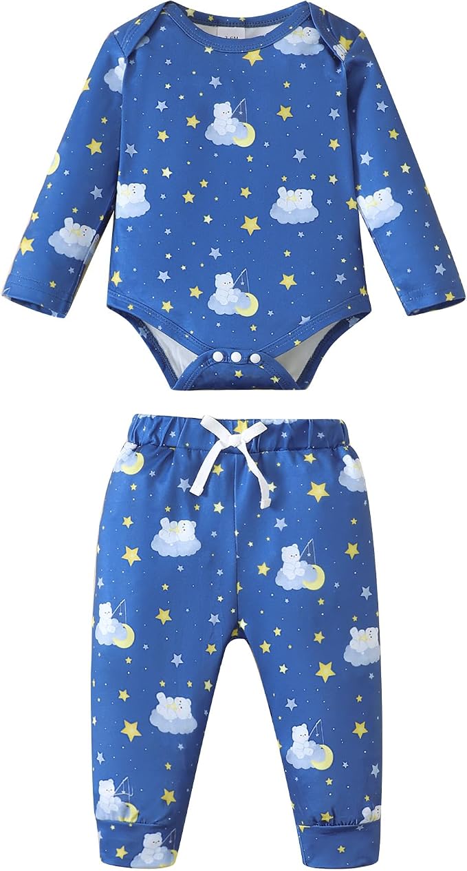 NZRVAWS Newborn Baby Boy Clothes Infant Boy Outfits Romper Pants Set 6 Pcs 0 3 - Image 4