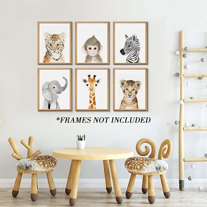 Jungle Safari Wall Art Decor for Baby Nursery Room - Image 4