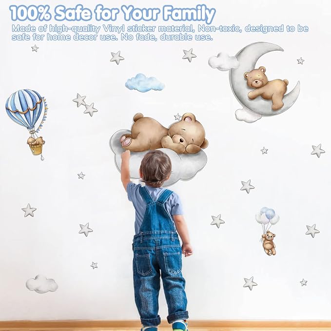 Baby Bear Sleeping Wall Decals - Image 5