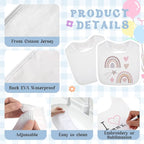 Toulite 40 Pcs White Bibs for Baby Washable Reusable Waterproof Cotton Feeder - Image 6
