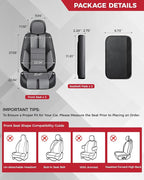 FREESOO Black Gray Front Car Seat Covers - Image 2