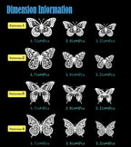 3D Silvery Butterfly Wall Stickers - Image 2