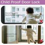 Child Proof Door Lock with Adjustable Strap, 3M Adhesive Safety Locks - Image 3