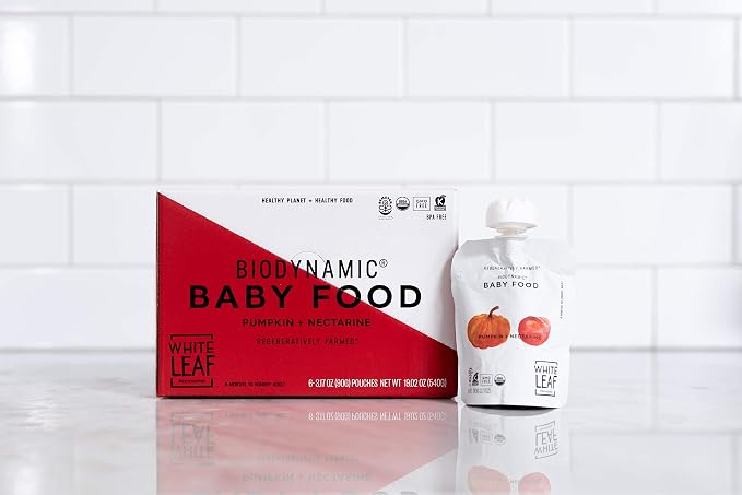 White Leaf Provisions Biodynamic Organic Baby Food Pumpkin + Nectarine Pouches) - Image 4