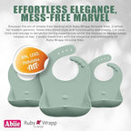 Abiie Ruby Wrapp Silicone Bibs for Babies - Image 2