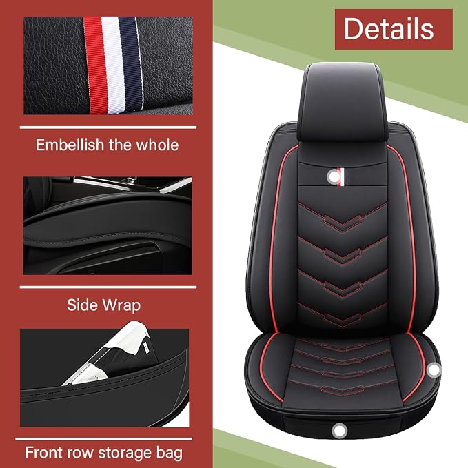 Leather Car Seat Covers Fit for LR Defender 2020-2025, 5 Seater Waterproof and - Image 3