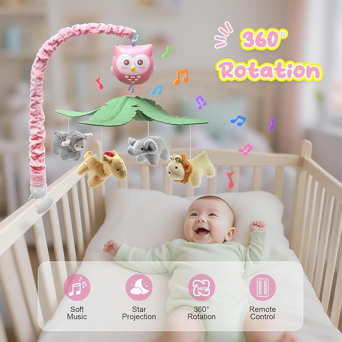 Baby Crib Mobile with Music and Lights - Image 3