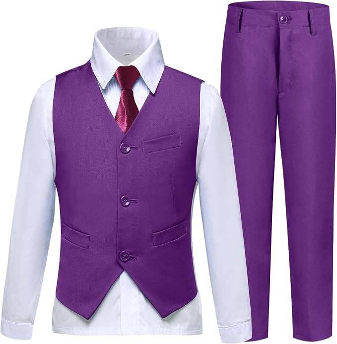 Boys’ Formal Suit 5 Piece Set, Toddler Tuxedos - Image 2