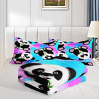 QOOMO Panda Comforter Full Size, Neon Panda Comforter Set - Image 4