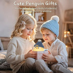 Penguin Lamp with Knit Hat, Kawaii Penguin Night Light, Food Grade Silicone - Image 6