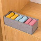 Qozary 6 Pack Sock Underwear Drawer Organizer Dividers, Collapsible Cabinet - Image 5