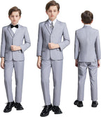JPF Boy's Formal Suit Set Slim Fit Kids Tuxedo Suits - Image 6