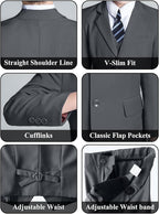 Boys' 5 Piece Formal Suit Set - Image 5