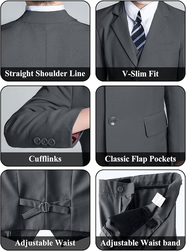 Boys' 5 Piece Formal Suit Set - Image 5
