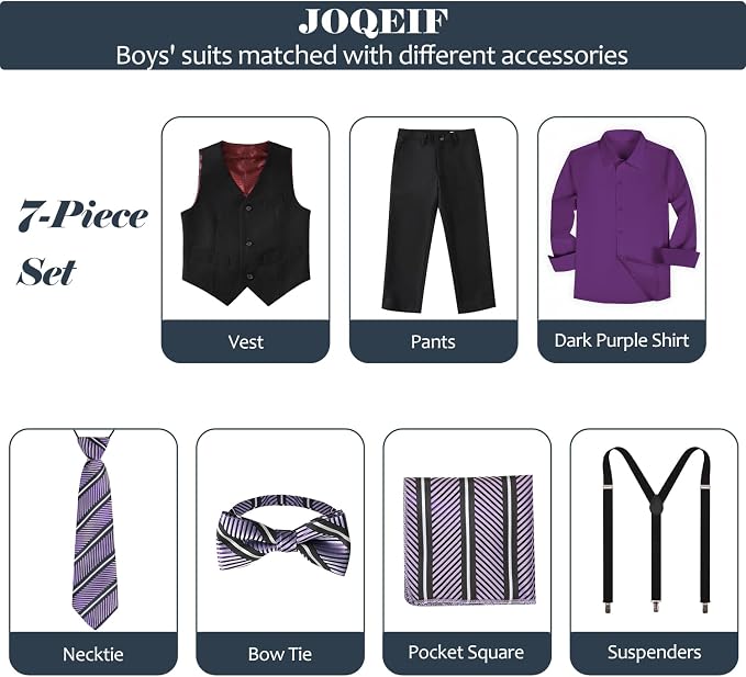 Boys Suits Formal Dress Vest and Pants Set - Image 2